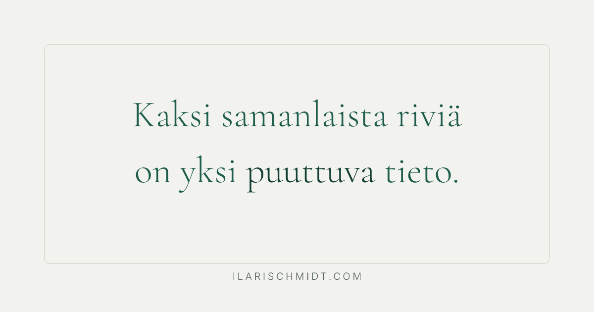 Sama nimi teki kahdesta tuotteesta yhden